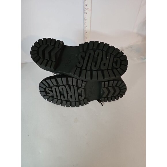 Circus by Sam Edelman Flora Faux Fur Trim Boots Chunky Combat Size 6 - Picture 6 of 6